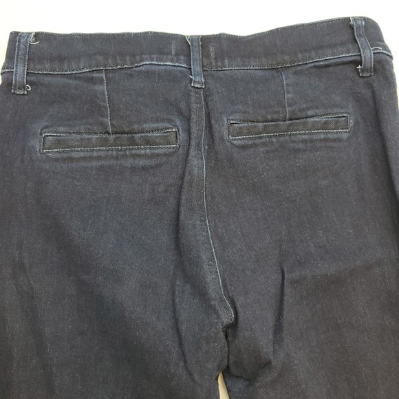 Express Jeans Womens 6 Blue 70s Flare Mid Rise Dark Wash Stretch Denim - Picture 4 of 12